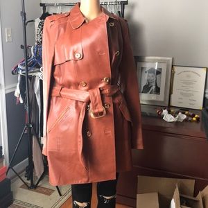 Juicy Couture Leather Jacket Trench Coat